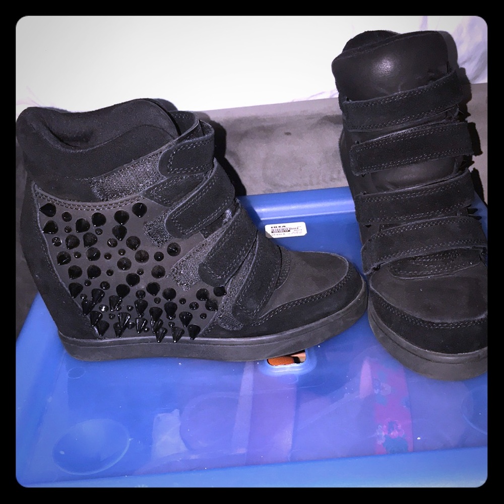 Aldo Spiked Sneaker Wedges